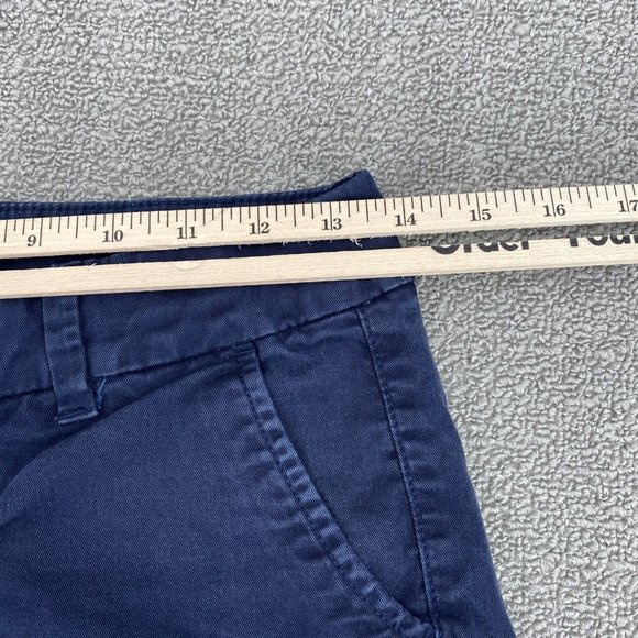 American Eagle Outfitters Midi Twill Short Womens Size 00 Stretch Dark Wash Navy - Picture 7 of 10